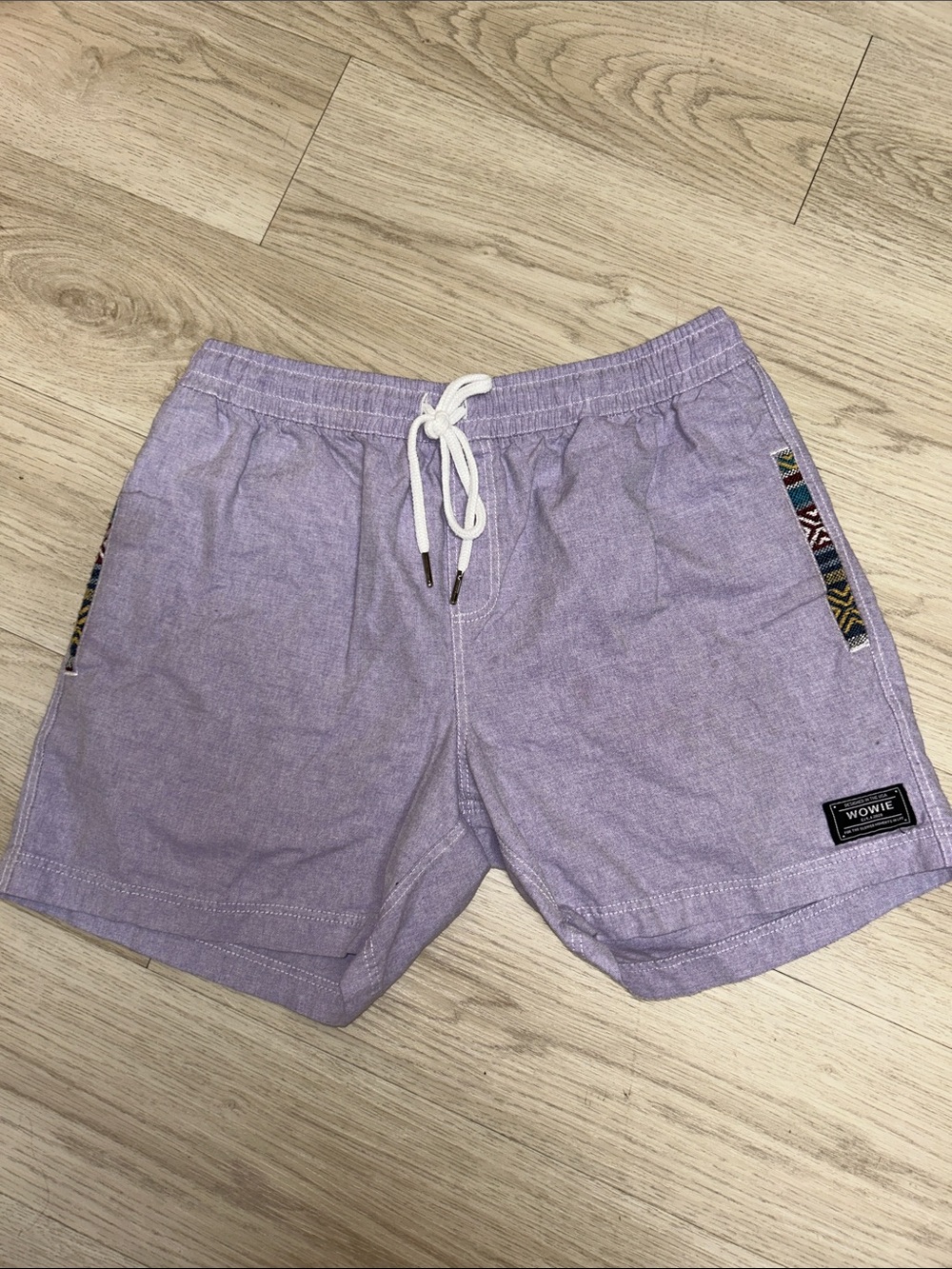 Wowie Lilac Men’s Drawstring Swim/Beach Shorts